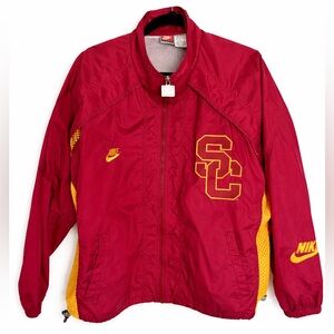Vintage Nike Sports USC Trojans Windbreaker Jacket – Red & Gold  Size Large